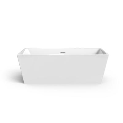 China Hot Sale Modern Design Freestanding Deep Soaked White Glossy Acrylic Freestanding Bathtub for sale