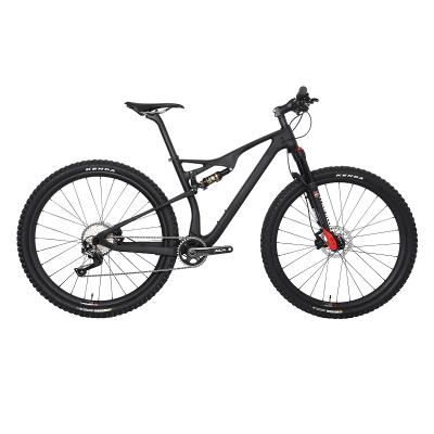 China Full carbon fiber Dengfu XC full suspension carbon fiber mountain bike suspension mtb for sale