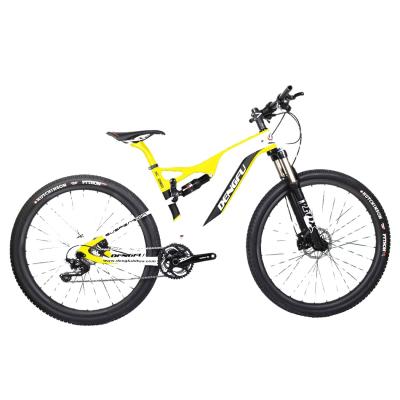 China QR and thru axle compatible full suspension 29er mountain bike, lightweight mtb carbon frameset BB92 for sale