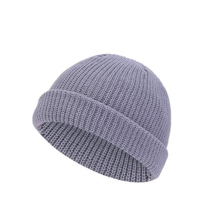 China JOINT Fashion Men's Cable Knitted Beanie Hat Striped Cable Knitted Pattern Beanie Hat Long for sale