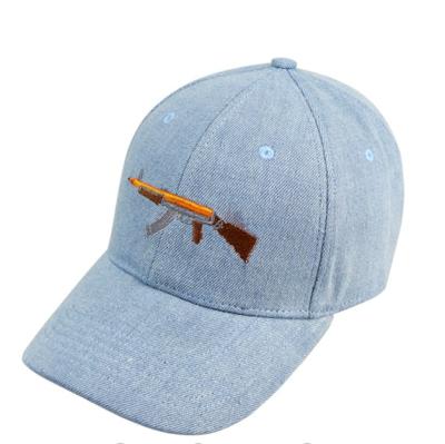 China JOINT Custom Hats Distressed Blessed Blank Jeans Denim Hat Distressed Custom Baseball Cap for sale