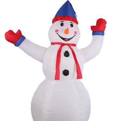 China New 2.4m Christmas Gift 2022 Christmas Inflatable Snowman LED Outdoor Inflatable for sale