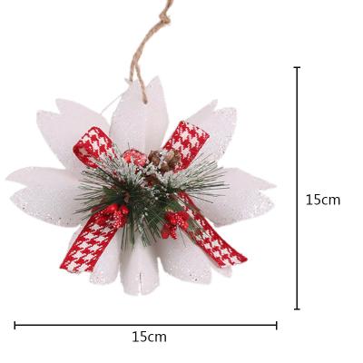 China Chirstmas Decor 2021 New Christmas Indoor Christmas Flowers Flower Hanging Decoration for sale