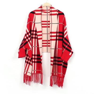 China Other High Quality Viscose Wraps Red 100% Cotton Pashmina Wool Scarves Shawl Plaid Shawl And Scarf for sale