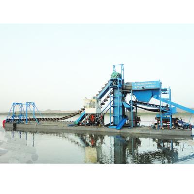 China 120 Tons/Hr Gold Mining Dredger Used In Sand Area With Gravity Separator for sale