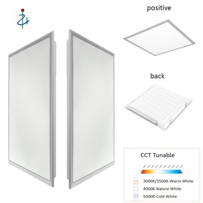 China Modern Plasterboard LED Rack Mount 2X2 2X4 drop ceiling troffer embebed led bottom backlit panel light for sale