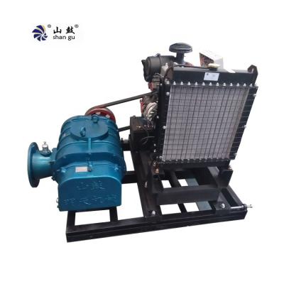 China Shangu Industrial Blower Roots Blower High Pressure Ash Blower Vacuum Pump Pneumatic Conveying With Diesel Engine for sale