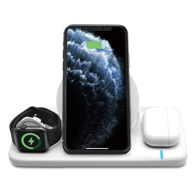 China For Mobile Phone/Watch/Headphone Wireless Charger Stand 3 in 1 Wireless Charger 15w Device for Mobile Phone/Watch/Headphone for sale