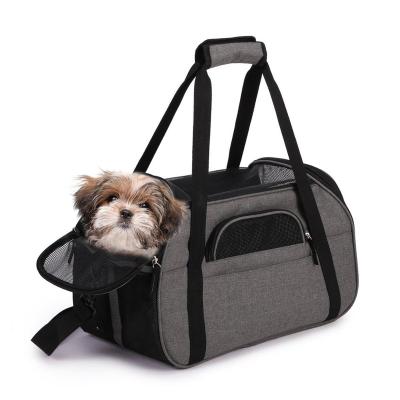 China Sustainable Soft Sided Pet Carrier Comfort 17& 19 For Travel, Portable Dog Tote Bag For Small Animals, Cats, Kitten, Puppy for sale