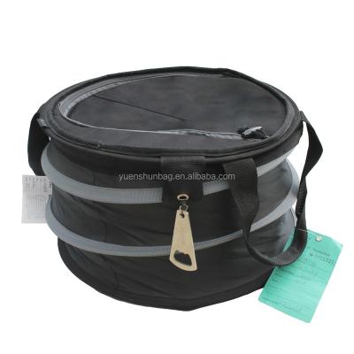 China Durable Foldable Lunch Cooler Bag / Black Food Cake Delivery Bag for sale