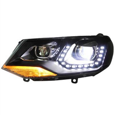 China ABS Factory Dallon Headlight For Volkswagen VW Touareg 2011-2015 LED Fog Lamp With Low High Beam Signal DRL Daytime Running Accessories for sale