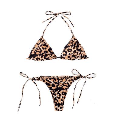 China Wholesale Women's Brazilian Leopard Print Bikini Print Swimwear High Waisted Breathable 2 Piece Swimwear for sale