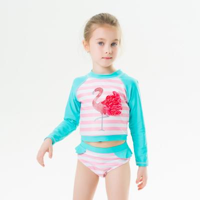 China Breathable Baby Swimwear Wholesale Custom Made Beachwear Summer Long Sleeve 2 Piece Baby Swimsuit for sale