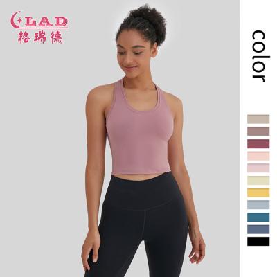 China Custom High Strength Shockproof Breathable Sports Exercise Tops Woman Gym Crop Yoga Soft Top for sale