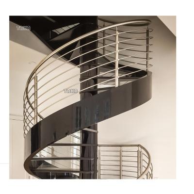 China Industrial Staircase Manufacturer Hot Sale Directly Customized Glass Spiral Staircase for sale