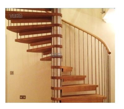 Китай Modern Customized Wooden Spiral Ladder Cuvette Stairs Glass Design продается