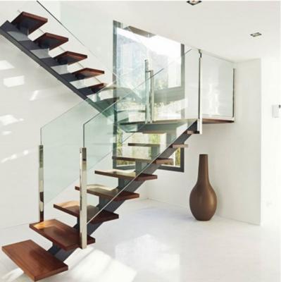 Китай Duplex House Industrial Modern Home Stairs Wooden Style Steps Floating Staircase продается