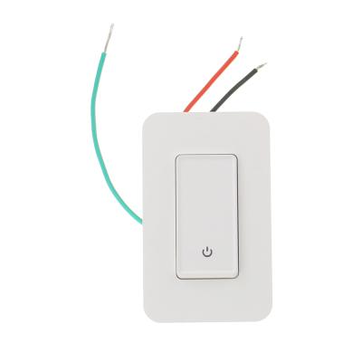 China Simple Bedroom Wifi Lamp Switch Google Home Lamp Switch Smart Live Wire Wall Switch US Standard zu verkaufen