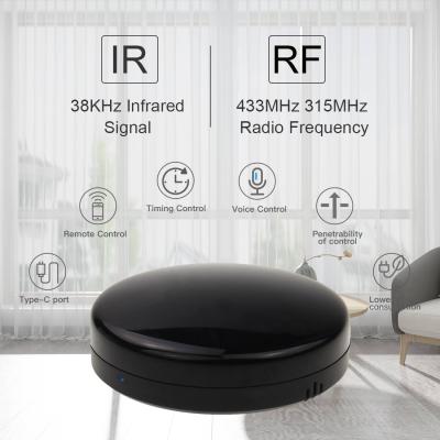 China Wifi Tuya Smart Wifi IR RF Remote Control Universal Universal Box For Air Condition TV Fans Google Home Alexa for sale