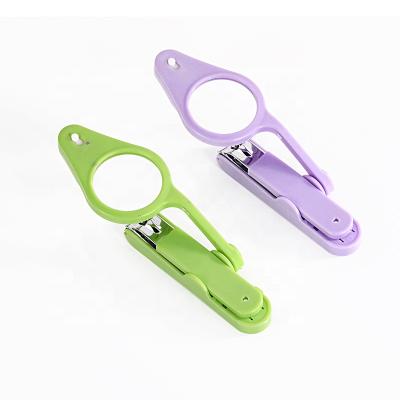 China Toe nail clippers 2021 china enlarging and toe led for baby safety nail cutter with light and enlarging for sale