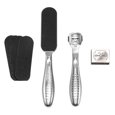 China Gel Nail Art Stainless Steel Foot File Hard Dead Skin Callus Remover 2 In 1 Foot File for sale