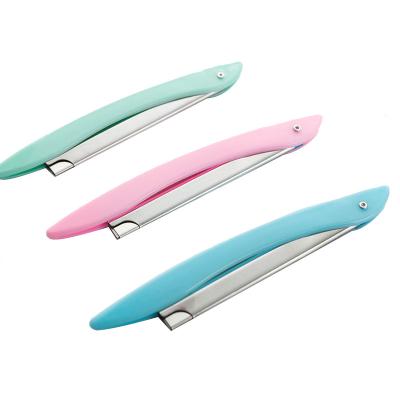 China YYS Stainless Steel Eyebrow Razor 2021 Lower Price Customized Color High Quality Handle Foldable Eyebrow Razor for sale