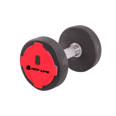 China Life Safe Hot Buy Cheap Tpu Dumbbell Set Gym Weights Fitness Equipment Custom Wholesale Urethane Around Head Dumbbell for sale