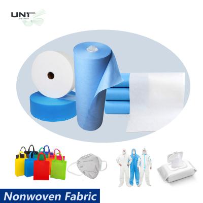 China Manufacturer waterproof spunlace pp polypropylene ss meltblown nonwoven sms sms nonwoven fabric for medical face mask bags for sale