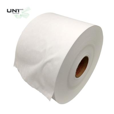 China Waterproof White Polyester Spunbond Meltblown Non Woven Fabric Roll For Mask for sale