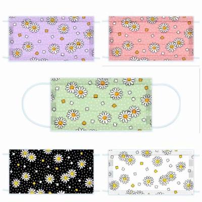 China Spunlaced Waterproof Polypropylene PP Printed 100% Non Woven Fabric For Kids Face Mask Production for sale