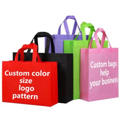 China Custom Cartoon Logo PP Non Woven PP Nonwoven Shopping Tote Bag for sale