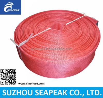 China Red Polyester Jacket Fire Hose for sale