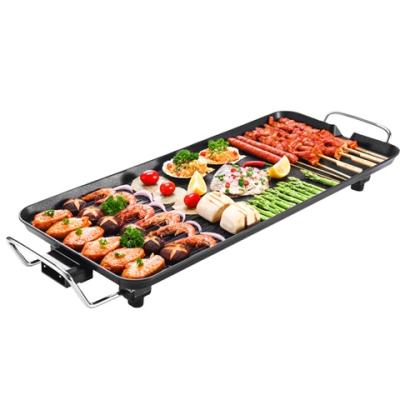 China Luxury BBQ Grill Griddle for Fried Beef Electric Plancha BBQ Grill Pan Mini Black for sale