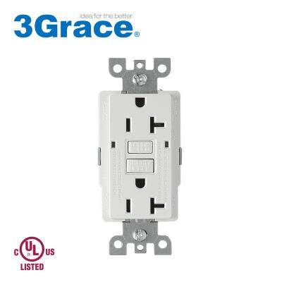 China Easy Installation 20 amp gfci circuit breaker 125V usa wall gfci standard listed receptacles usa for sale