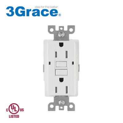 China Easy Installation 3Grace 15A GFCI OUTLET TR 125V Tamper Resistant GFI Socket TST15 for sale