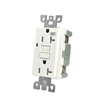 China PC + GFCI copper outlet with 1 led indicator for sale