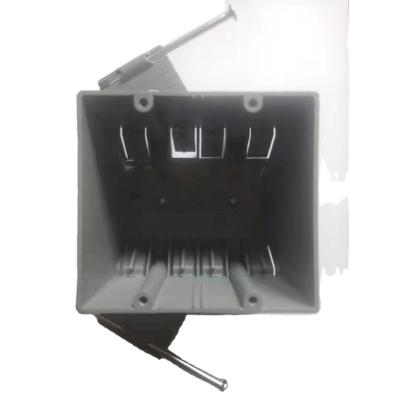 China Plastic Installation Two Electrical Strip Mounting Box With Captive Nails 32cu.in GFCI Outlet Wall Box for sale