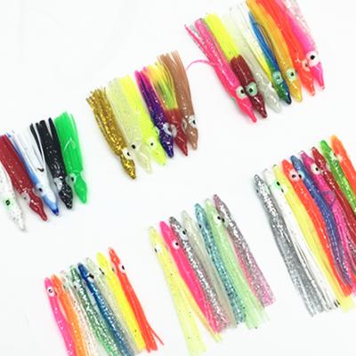 China PVC 4cm/5cm/6cm/7cm Luminous Needle Shaped Squid Edges Soft Octopus Baits Lure Craft For Squid Skirts Replacement Baiting Skirt for sale