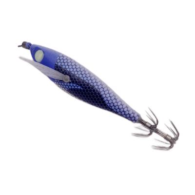 China 6g/8cmLuminous Silicone Wing Squid Hook Fishing Lure Wooden Shrimp Octopus Bait MJ SHRIMP01 for sale