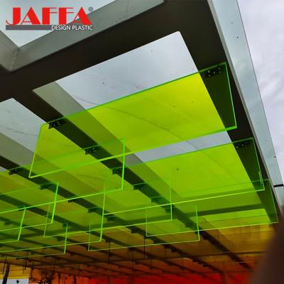 China Customized Processing Resin Glass Color Transparent Board Art Installation for sale