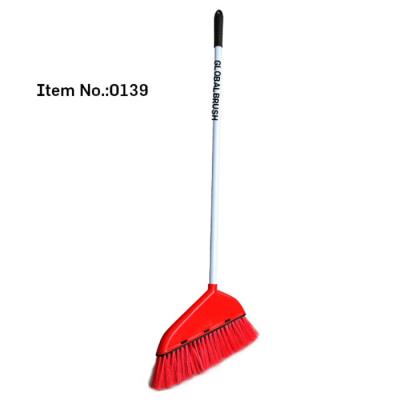 China Floor Cleaning HQ0139 Nigeria Market With Long Iron Handle Cheap Plastic Broom for sale