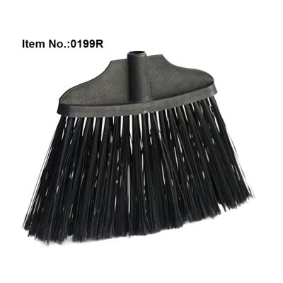 China HQ0199R Hard Bristle With Color Wood Garden Black Outdoor Stick Broom for sale