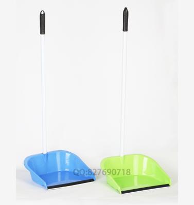 China Plastic long straight handle home dustpan for indoor and outdoor use for sale