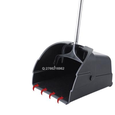 China HQ7009 Long Iron Handle Commercial Hospital Cleaning Debris Resistant Plastic Dustpan for sale