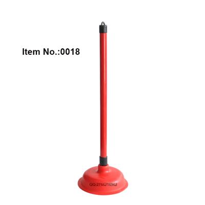 China HQ0018 Sustainable Factory Bathroom Red PVC Toilet Plunger With Plastic Handle for sale