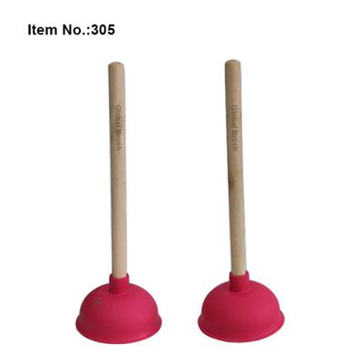 China Sustainable German Quality HQ305 Wood Stick 13.5cm TPR Toilet Plunger for sale