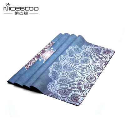 China Custom Logo Anti Slip Organic Microfiber Fitness Yoga Mat Towel Print Wear Resistant Eco Friendly Anti Eco Friendly for sale