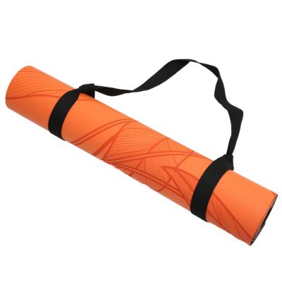 China Anti Slip PU Yoga Mat New Design Color Chakela Orange Alignment Rubber Yoga Mat PU for sale