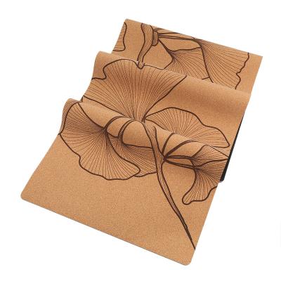 China Durable Natural Rubber 5mm Neoprene Tree Cork Yoga Mat Printed for sale