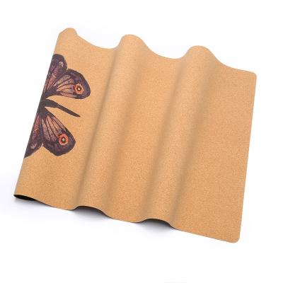 China Amazon Best Selling Eco-Friendly Anti SlipWear-Resistant Tops Custom Printed 3mm 4mm Cork Yoga Mats 5mm Natural for sale